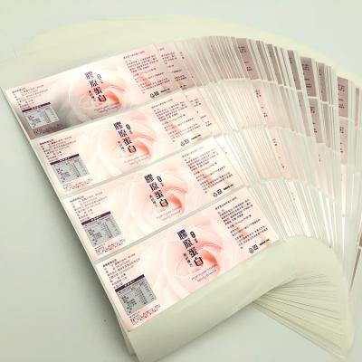 China Shopping Etc Silver Foil Packaging Sticker Printing for sale