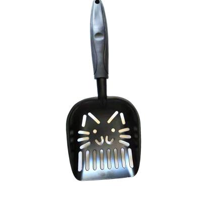 China Precision pet pooper scooper metal large hole metal aluminum cat slant shovel small cat litter shovel cat poop shovel support customized for sale