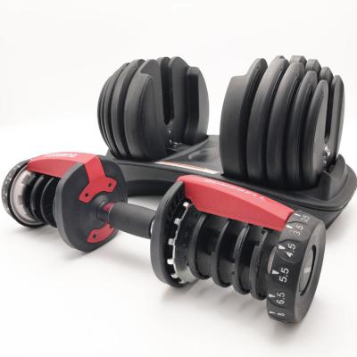 China Hot Sale Eco-friendly Dumbbell Set 24KG Gym Equipment 40KG Adjustable Dumbbell Te koop