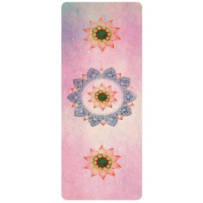 Κίνα 2021 Comfortable Hot Sale 5mm Natural Rubber Suede Travel Yoga Mat προς πώληση