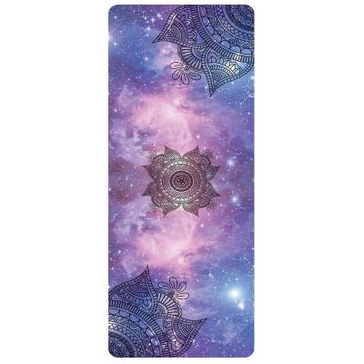 China Comfortable Travel Folding Custom Print Suede Eco Friendly Yoga Mat for sale