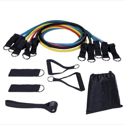 China Durable Customized Fitness Exercise Tube 11 Pcs Set Latex Resistance Bands Training Yoga Tubes en venta