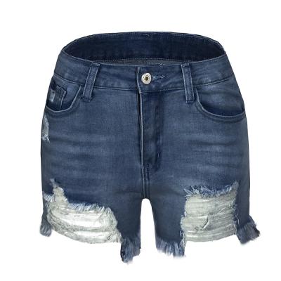 China Amazon new products elasticity hole tassel ladies QUICK DRY denim shorts ebay women's clothing supplier wholesale sales for sale