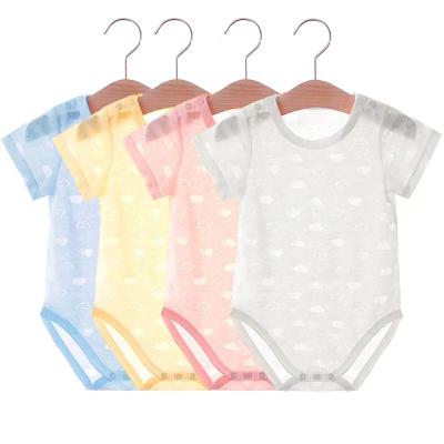 China Compressed Baby Boy Girls High Quality Clothing Set Summer Shorts Sleeve Infant Romper Cotton Newborn Baby Jumpsuit for sale