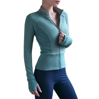 China 2021 Sustainable Autumn And Winter Fashion Working To Work Out Breathable Coat Quick-drying Zipper Yoga To Wear Women's Yoga Tops Coat for sale