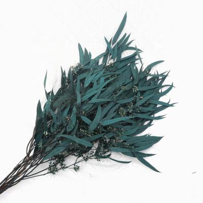 China Wedding Fashional Large Garland Eucalyptus Green Decorative Garland Wedding Dry Flower Christmas Flower Leaf Wreath for sale