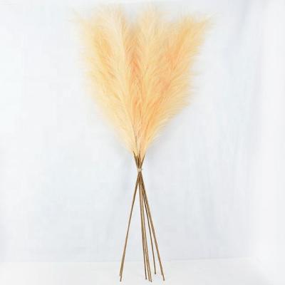 China New Design Fashional Wedding Faux Silk Artificial Decoration Fake Pampas Silk Colorful Fluffy Artificial Pampas Grass for sale