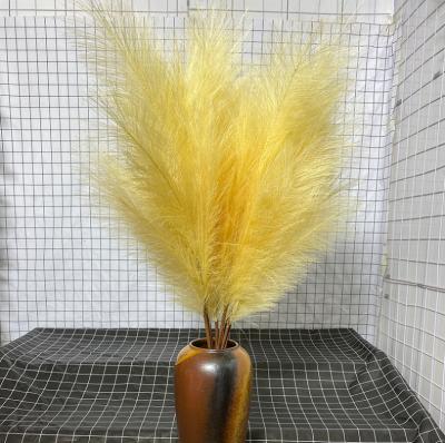 China Fashional wedding home dried flower artificial silk pampas grass flower decor for wedding home decoration for sale