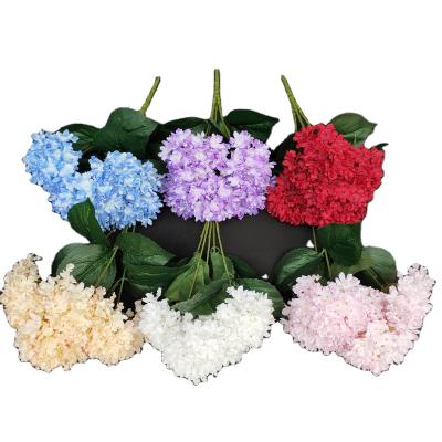 China Fashional Artificial Flowers Wholesale Hydrangea Silk Flowers Silk Decorative Hydrangea for sale