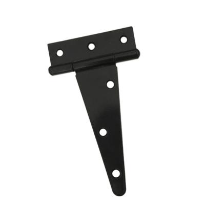 China Industrial Universal Black T Shaped Door Gate Hinges Adjustable Hardware Hinge Iron Cabinet Door Hinges for sale