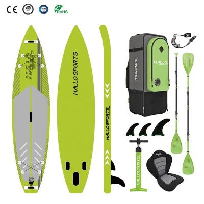 China Hallosports 136 Unisex Large Inflatable Portable Kite Stand Up Paddle Board Set for sale