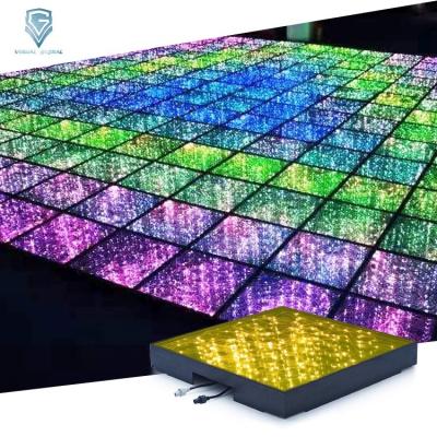 China Wholesale LANDSCAPE Wedding Decor Programming Colorful RGB LED Gold Dance Floor for sale