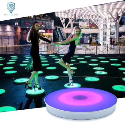 China LANDSCAPE Audio Output Outdoor Kids Playground RGB LED Round Dance Floor for sale