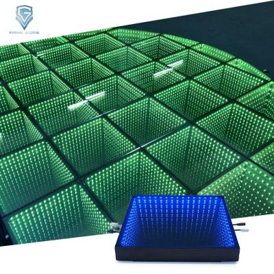 China Best Selling LANDSCAPE Event Decor WIFI Control Infinity 3D LED Dance Floor Mirror for sale