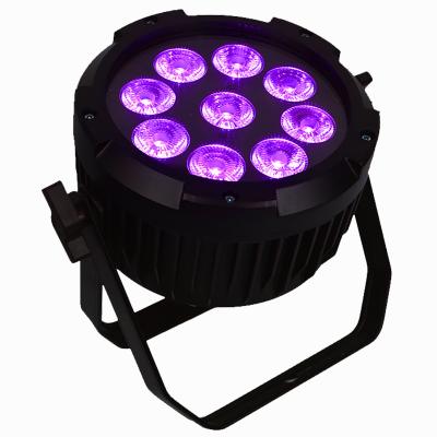 China Waterproof IP65 garden DJ led par uv light stage uplights wireless wifi IR control 9x18W 6in1 RGBWA akku battery uplights for sale