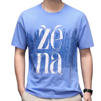 China Wholesale Anti-Wrinkle Running Casual Cotton Regular Short Sleeve O Neck Printing White Mens T-shirts for sale