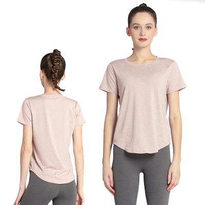 China Anti-wrinkle style new fashion sport fitness summer custom short sleeve women t-shirt for sale