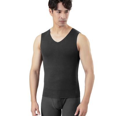 China Dralon Fitted Tank Tops Warm And Comfy V-Neckline Mens Tank Tops QUICK DRY With A Bite Elastic for sale