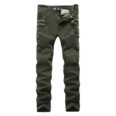 China Anti-wrinkle EU and US city boy pleat elastic foot loose high street pockets men's zipper pants Cultivate his morality for sale