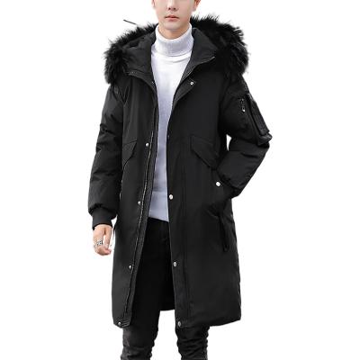 China Anti-wrinkle couple wear down jackets goose down long bomber jackets for mens winter jackets outlet clothing mens clothes feather style for sale