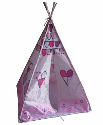 China Hot sale festival kids princess teepee tent with PVC pole，kids tent，outdoor and indoor for sale