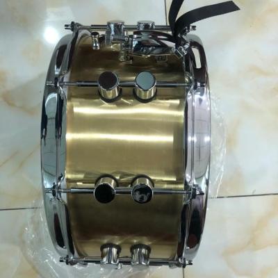 China 14*6.5 Brass Snare Drum Percussion with Brand Gammon with Drum Bag for sale