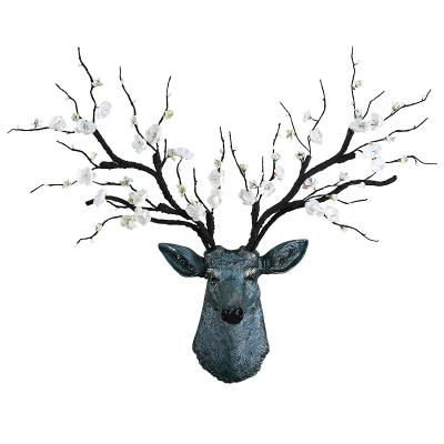 China Apply to all living room custom wall mounted main hanging hanging decoration factory custom wholesale resin crafts deer deer head for sale