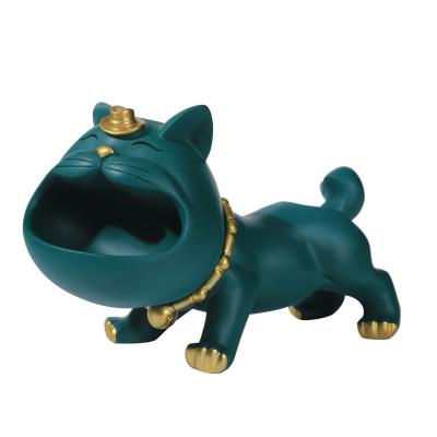 China All Practical Creative Home Decoration Red Wine Dog Regions Resin Cat Housewarming Gift Ornaments for sale