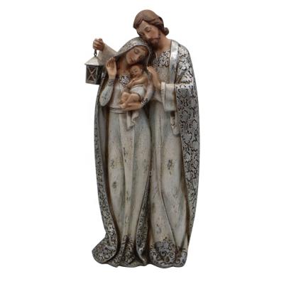 China All Applicable Three-Piece Sterling Silver Custom Resin Family Resin Stone Crafts Renaissance Holy Decorative Collectibles for sale