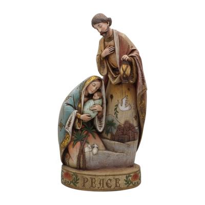 China All Applicable Resin Custom Holy Family Set Christmas Decoration Round Bottom Gift Custom Resin Toy for sale