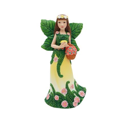 China All Applicable Decoration Office Supplies Supplies Gifts For Girls Flower Fairy Flower Basket Par OEM High Quality Customized Resin for sale