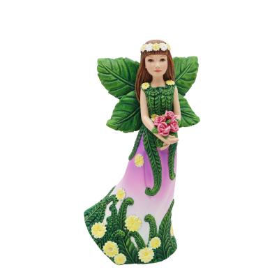 China All Applicable Decoration Office Supplies Supplies Gifts For Girls Flower Red Bouquet Fairy Standing OEM High Quality Customized Resin for sale