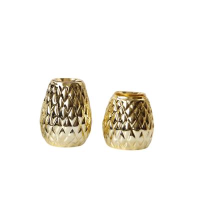 China All Resin Applicable Wholesale Custom Creative Arabic Censer Middle East Pattern Pineapple Gold Silver Desktop Decoration for sale