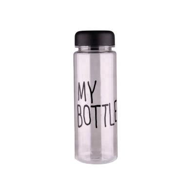 China Fashion Sustainable Eco Friendly Leak Proof Portable Transparent Sport My Plastic Bottle Water Bottle 500ml Custom for sale