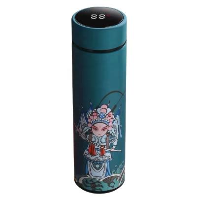 China PORTABLE Creative Thermal LED Stainless Steel Screen Smart Temperature Show Custom Logo 500ml 100 Tea Vacuum Flask Thermos Bottle for sale