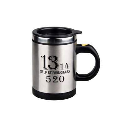 China Viable Made in China 450ml Portable Automatic Automatic Drink Tea Stainless Steel Magnetic Self Stirring Cup Stainless Steel for sale