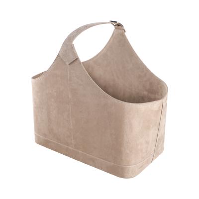 China New Design Customization Durable Felt Faux Suede Home Storage Basket for sale