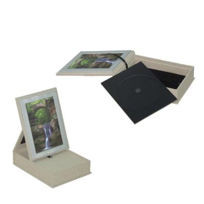 China Handmade High Quality Artistic White Wedding Photo Album Display Box for sale