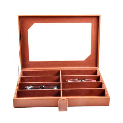 China Popular High-end PU Boutique Personalized Cool Square Glasses Package Box for sale