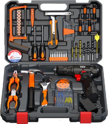 China WHAMX 12v Household Combination Tool Box Set Mini Drill Machine Set Electric WM-SDZ-12 Lithium Power Drill for sale