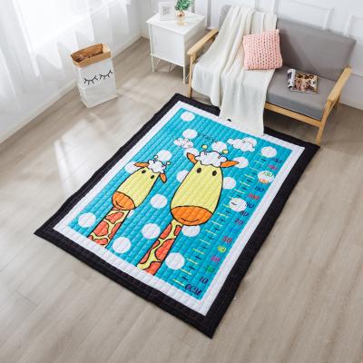 中国 Environmental cartoon desgin children crawl skid resistance quilted carpet 販売のため