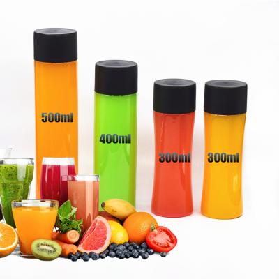 China food & Beverage Packaging 350ml Food Grade Beverage Drinking Plastic Disposable Empty Transparent Pet Juice Bottle For Juice for sale