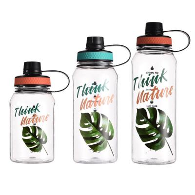 China Large Capacity 800ml/1100ml/1500ml Viable Wide Mouth Minaral Reusable Transparent Water Bottle for sale