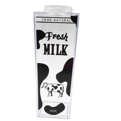 China Custom Cheap Square Cute Milk Carton Water Bottle 1000ML Practical Eco-friendly Printing Sustainable for sale