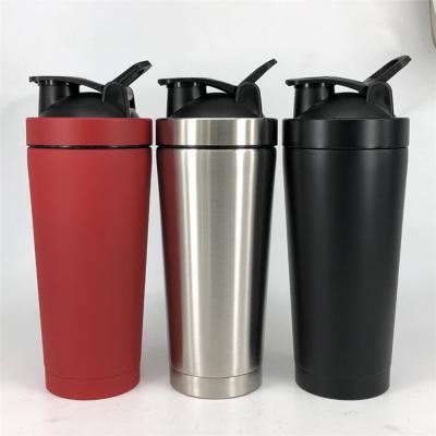 China PORTABLE Protein Shaker Bottle With Custom Logo 26 oz Double Wall Stainless Steel Shaker Bottle Vacuum Thermos Gym for sale