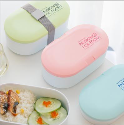 China Viable Brief Style Double Layer Plastic Food Bowl With Tableware, Plastic Cute Food Bowl for sale