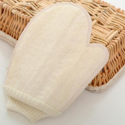 China All Natural Loofah Eco-Friendly Bath Rubbing Gloves For Body Exfoliating for sale