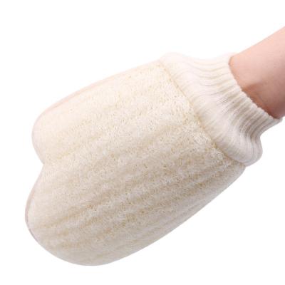 China All natural eco friendly exfoliation protection shower lufa gloves loofah loofah sponge scrub bath loofah glove for sale