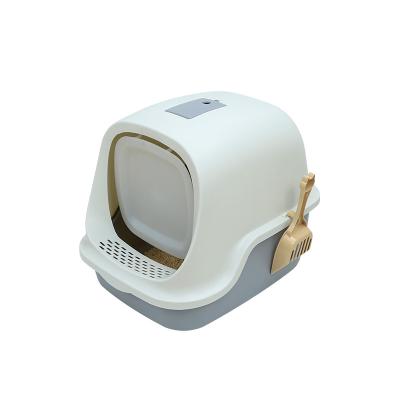 China Viable Factory Wholesale Anti-splash Cat Sand Pot Fully Enclosed Cat Toilet Box Cleaning Cat Trash Toilet for sale