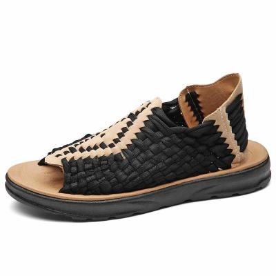 China New Design Insulative Fabric PU Fabric Outsole Upper Breathable Sandals Summer Outdoor Slippers For Men for sale